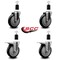Service Caster 5'' Black Poly Swivel 1-1/2'' Expanding Stem Caster Set 2 Total Lock Brakes, 4PK SCC-EXTTL20S514-PPUB-BLK-2-S-2-112 - alternate 4